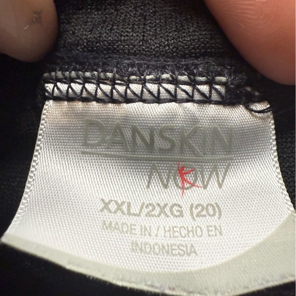 Danskin Now Women Black Drawstring Capri Pants XXL 2X Athletic Stretch Stripe - Picture 8 of 9